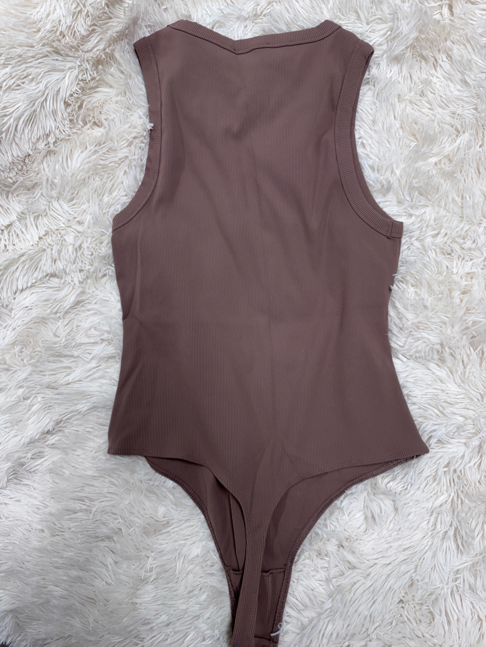 Babaton Ribbed Sleeveless Bodysuit — Brown, Women’s XL - Picture 3 of 3